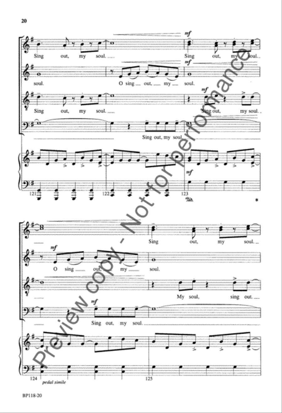Sing Out, My Soul (SATB) Sing Out, My Soul (SATB) 4-Part scores gallery preview page 21
