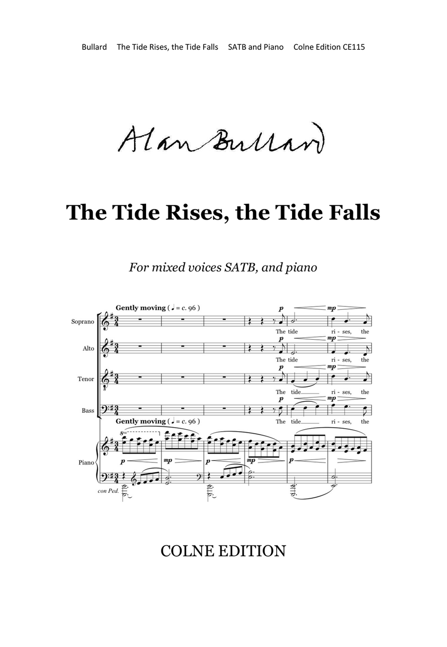 The Tide Rises, the Tide Falls (SATB and piano) 4-Part scores gallery preview page 1