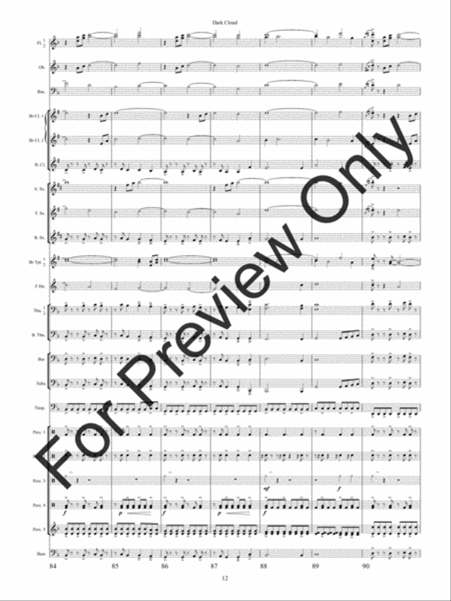 Dark Cloud Concert Band scores gallery preview page 15