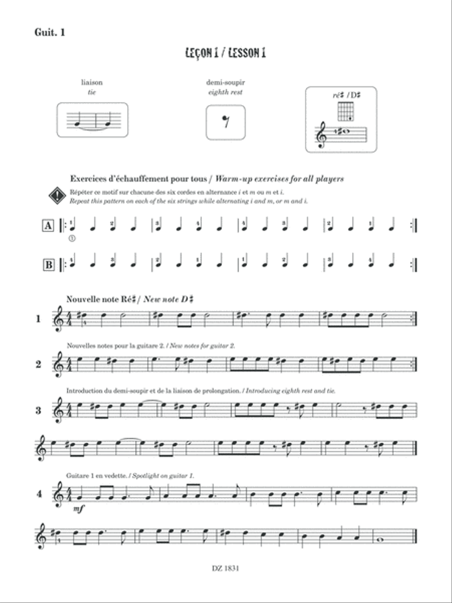 Ma guitare, mon band (guit. 1) vol. 2 Classical Guitar scores gallery preview page 2