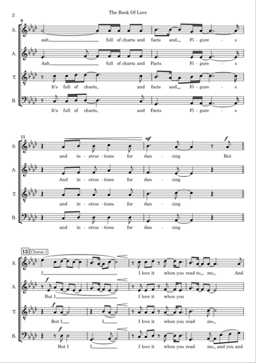 The Book Of Love 4-Part scores gallery preview page 2