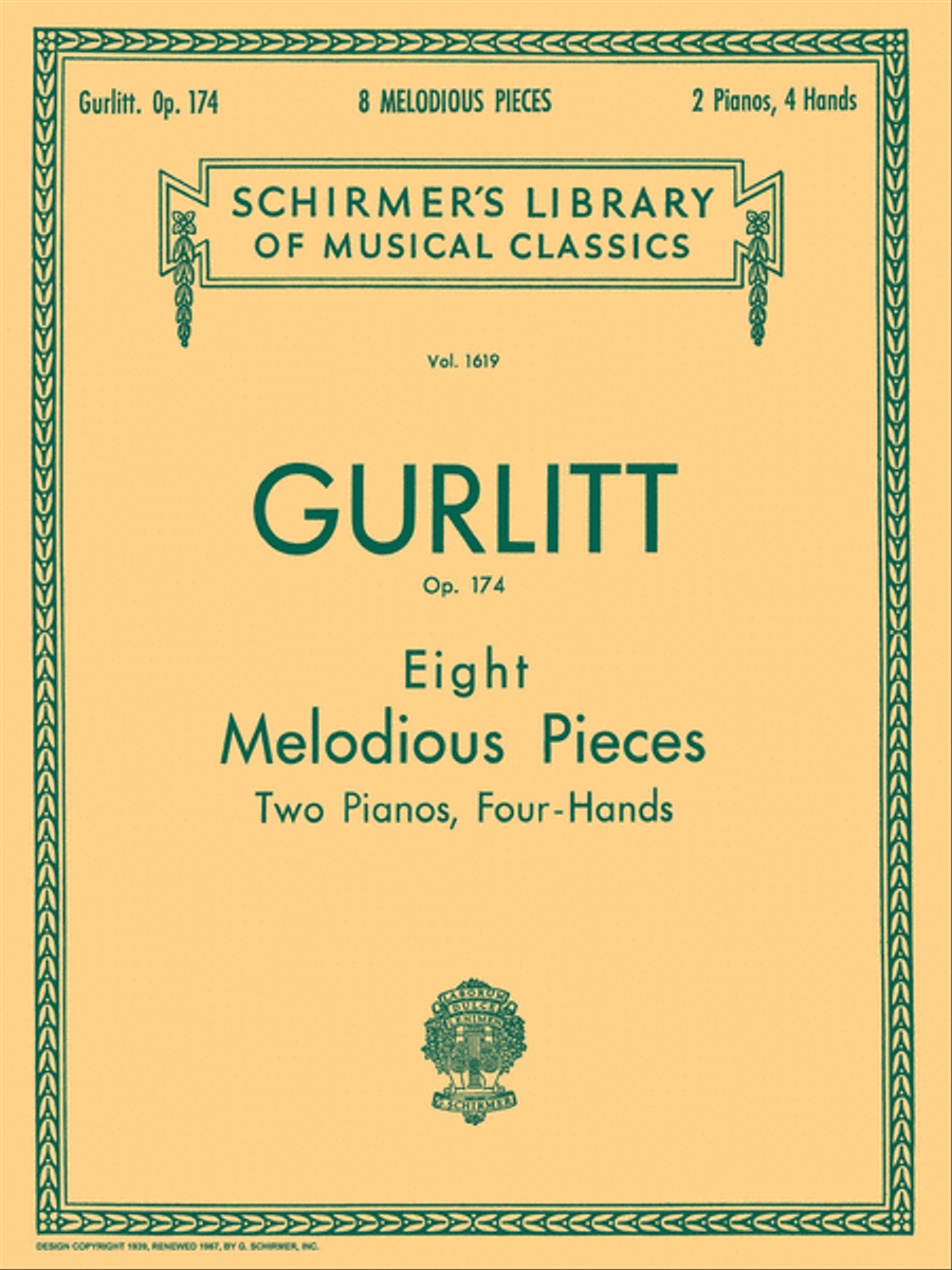 8 Melodious Pieces, Op. 174 Piano Duet scores gallery preview page 1