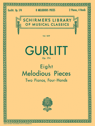 Book cover for 8 Melodious Pieces, Op. 174