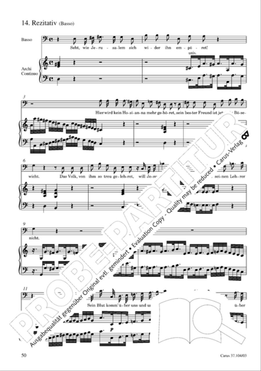 Ein Lammlein geht und tragt die Schuld 4-Part scores gallery preview page 51