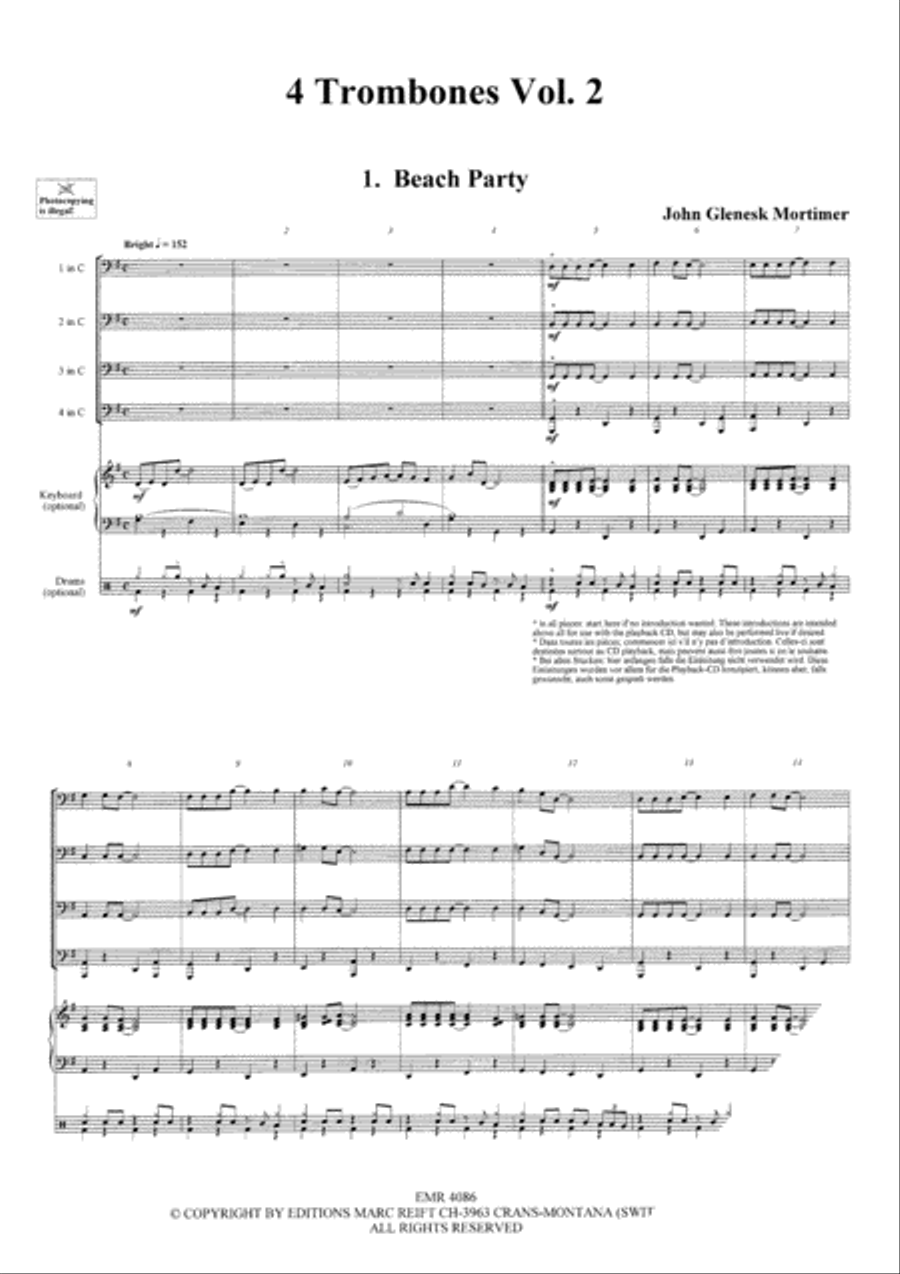 Quartets Volume 2 Trombone Quartet scores gallery preview page 3