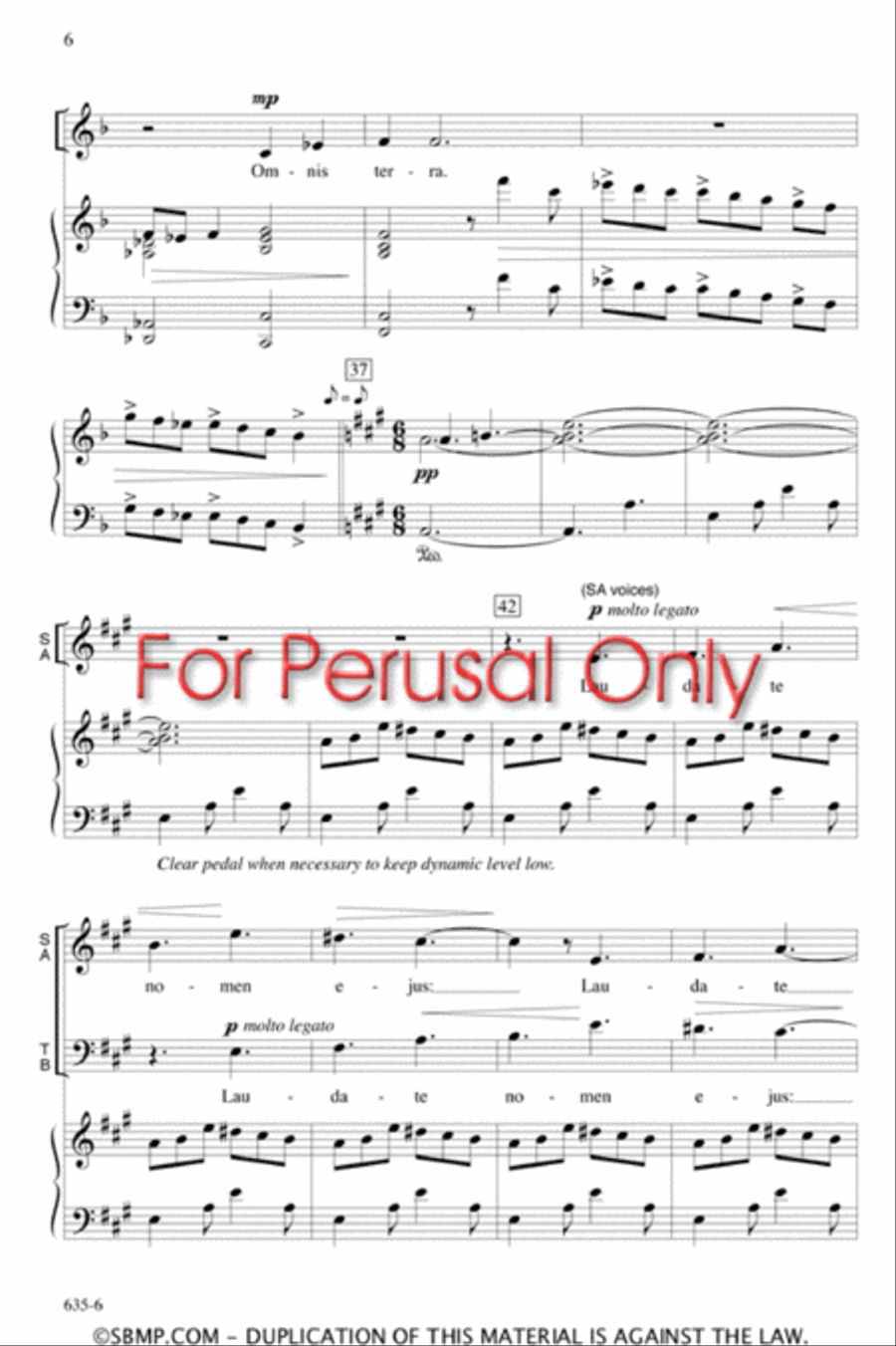 Jubilate Deo - SATB Octavo 4-Part scores gallery preview page 5