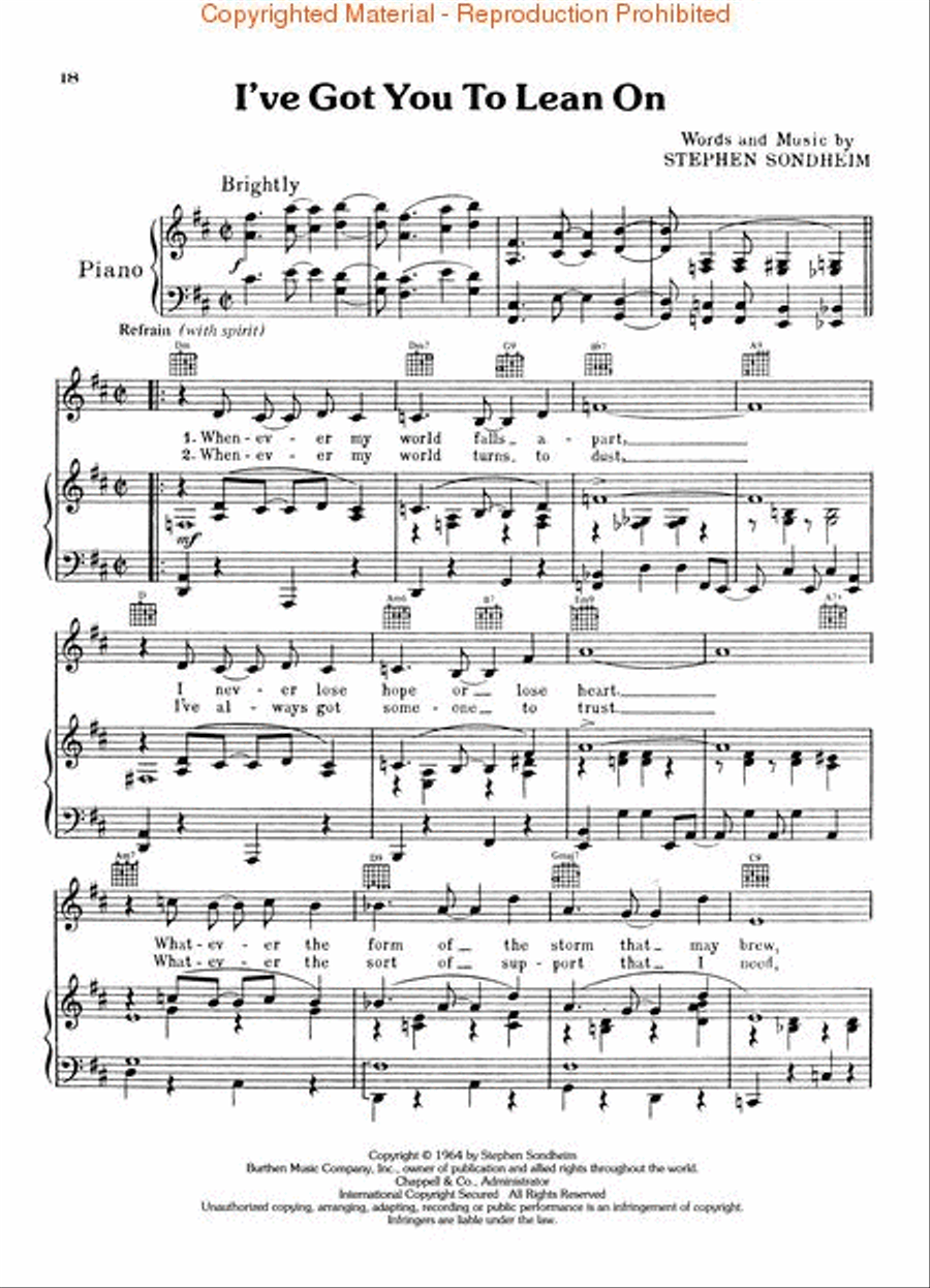 Anyone Can Whistle Anyone Can Whistle Piano, Vocal, Guitar scores gallery preview page 4