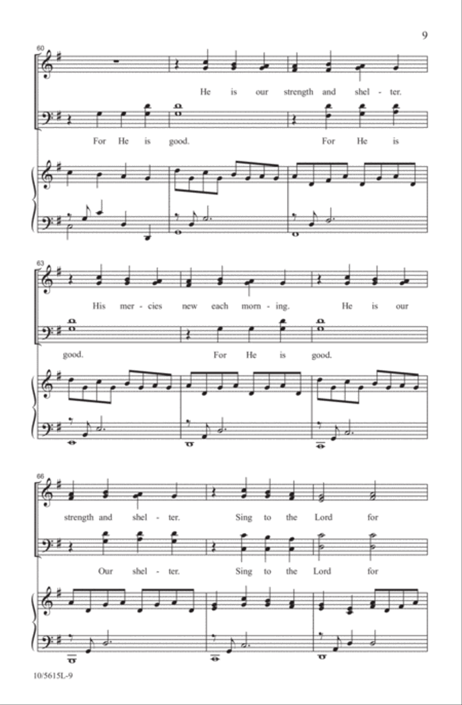 Sing to God for He Is Good 4-Part scores gallery preview page 9