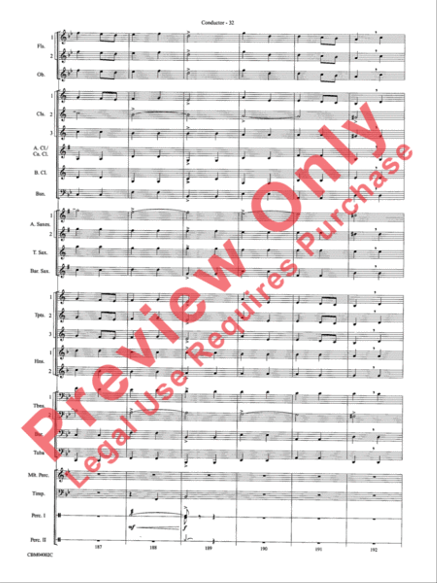The Dam Busters Concert March Concert Band scores gallery preview page 35