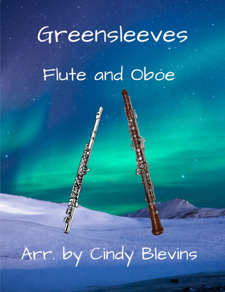 Book cover for Greensleeves, for Flute and Oboe Duet