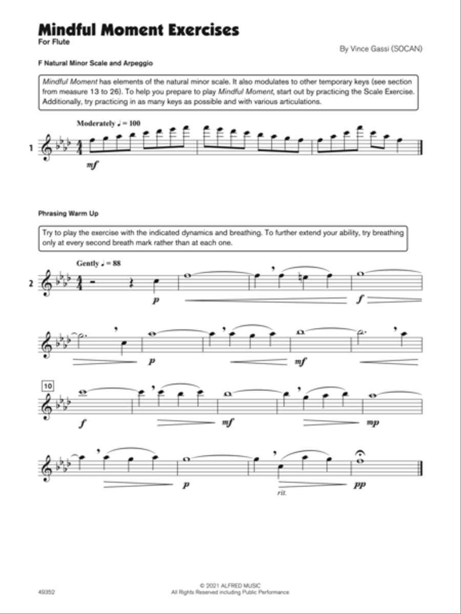 Mindful Moment (Sound Innovations Soloist, Flute) Small Ensemble scores gallery preview page 2