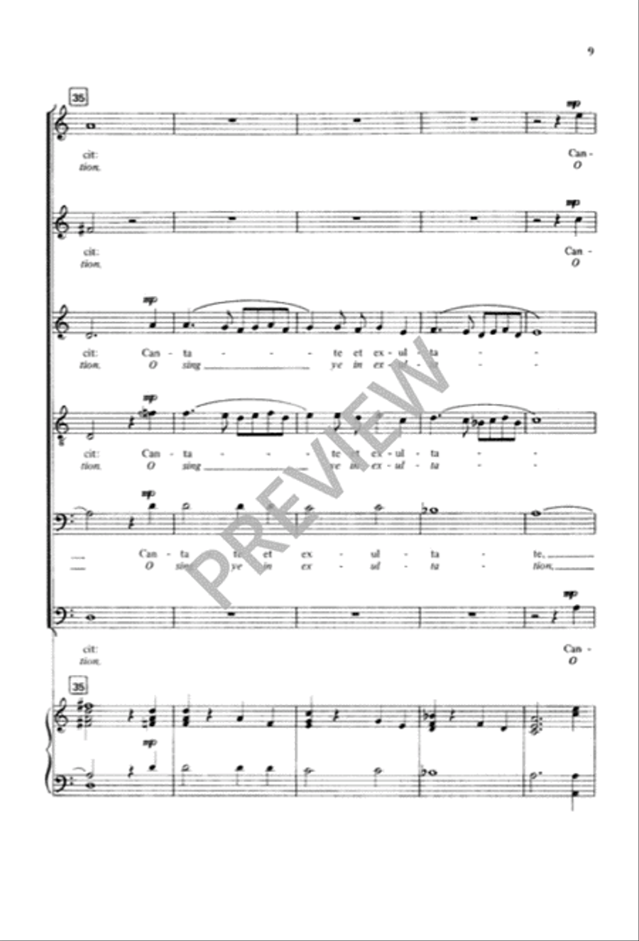 Cantate Domino - SSATBB SSATBB scores gallery preview page 10