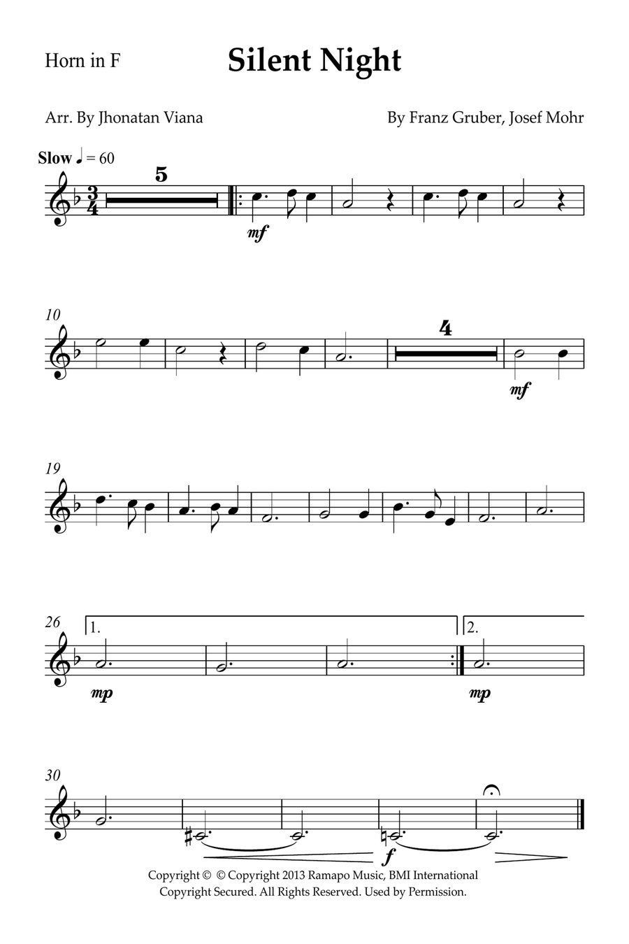 Silent Night Small Ensemble scores gallery preview page 6