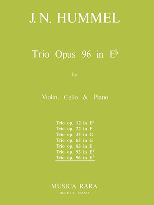 Book cover for Piano Trio in Eb major Op. 96