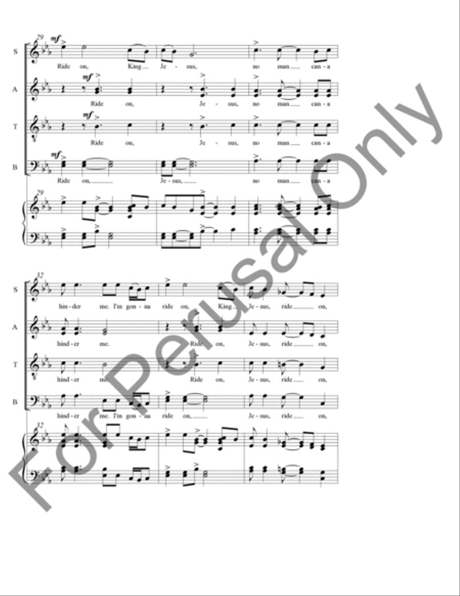 Ride On, King Jesus! Ride On, King Jesus! 4-Part scores gallery preview page 7