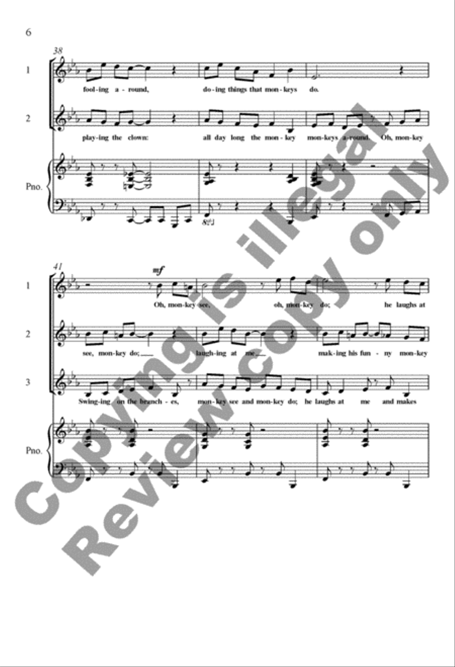 A Trip to the Zoo: 4. Monkey Business 4-Part scores gallery preview page 17