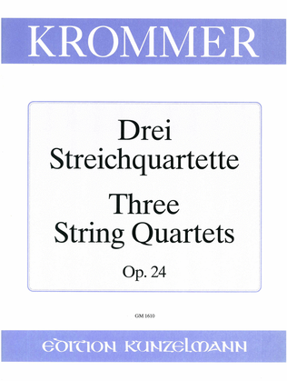 Book cover for 3 string quartets