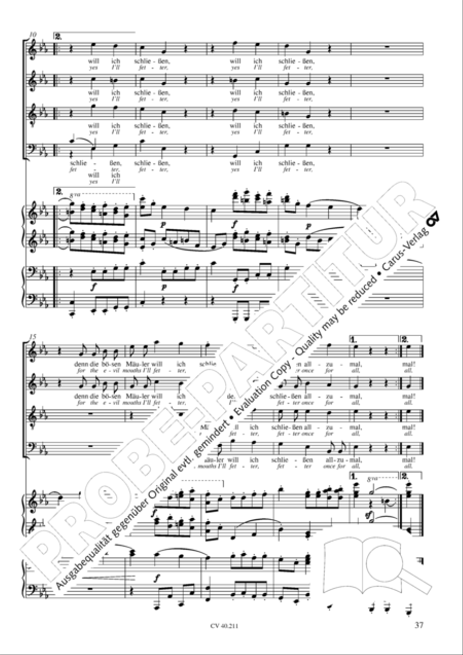 Liebeslieder-Walzer, Op. 52 Choir scores gallery preview page 38
