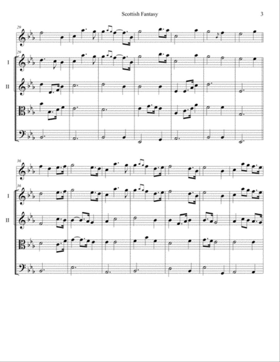 Scottish Fantasy String Quartet scores gallery preview page 4