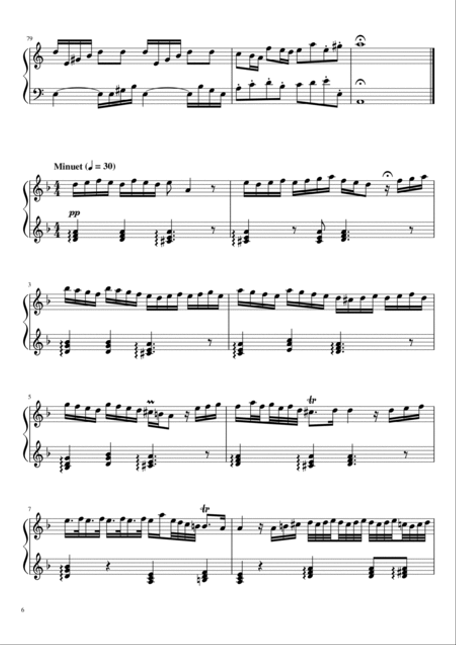 Vivaldi - L'Estro Armonico - (RV 356 Op.3 No.6 in A Minor) - For Piano Solo Piano Solo scores gallery preview page 6