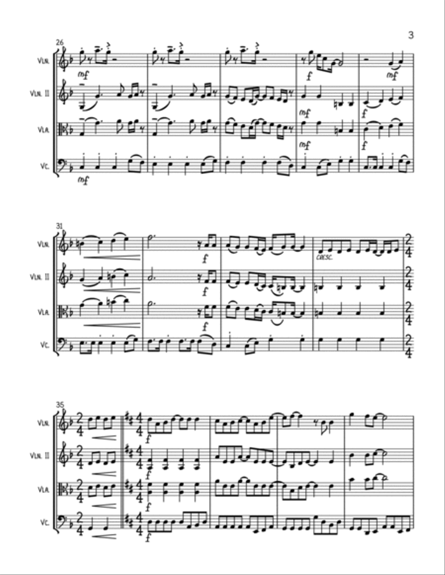 Come On Eileen Come On Eileen String Trio scores gallery preview page 3