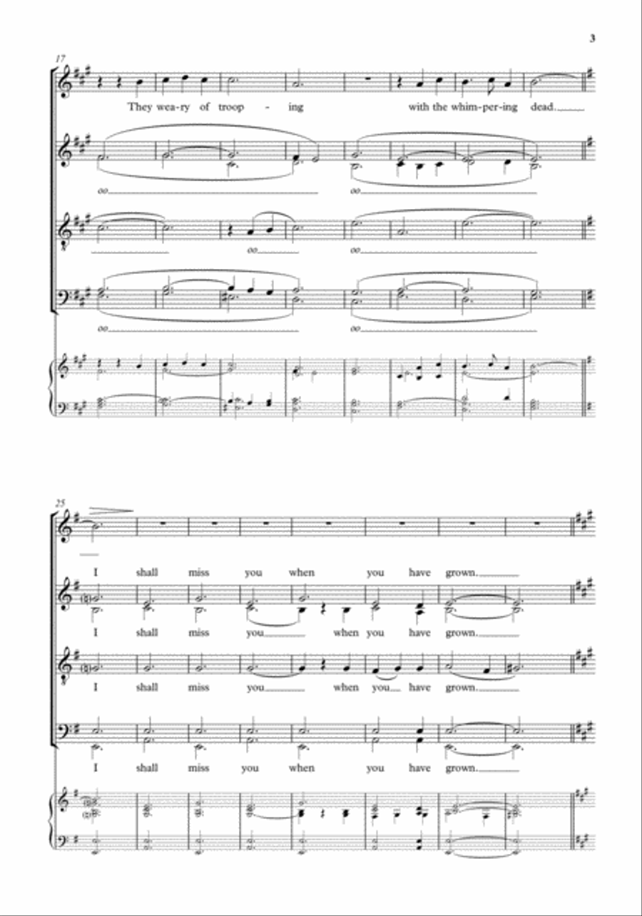A Cradle Song 4-Part scores gallery preview page 3