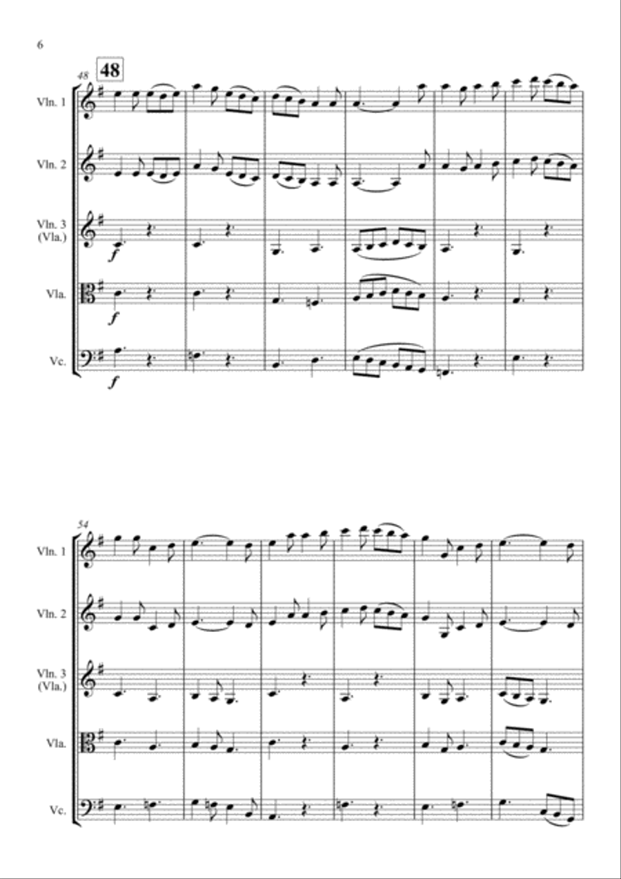 My Darling Ploughman Boy - Scottish Folk Song - for String Quartet String Quartet scores gallery preview page 6