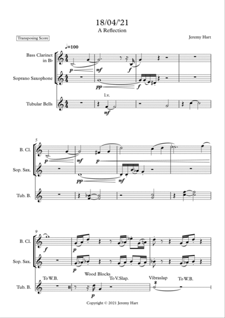 18/04/'21 A Reflection Small Ensemble scores gallery preview page 3