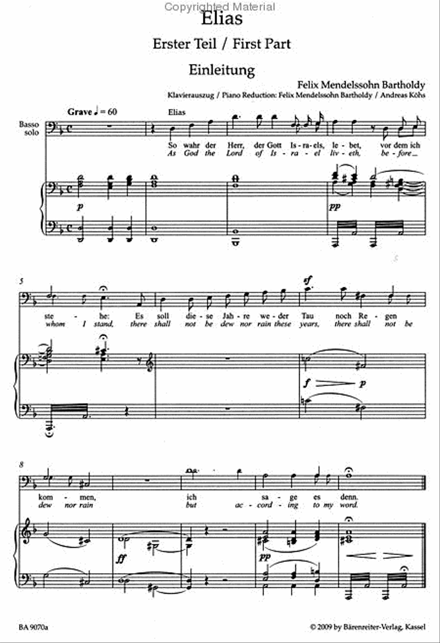 Elijah, op. 70