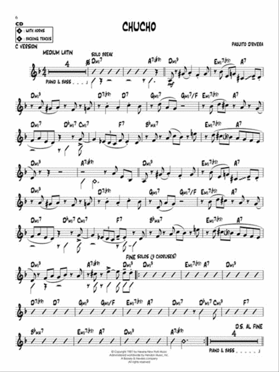 Paquito D'Rivera - Latin Jazz C Instrument scores gallery preview page 4