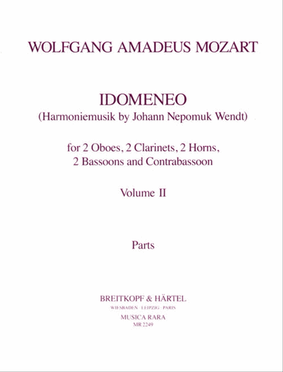 Idomeneo K. 366 Chamber Music scores gallery preview page 1