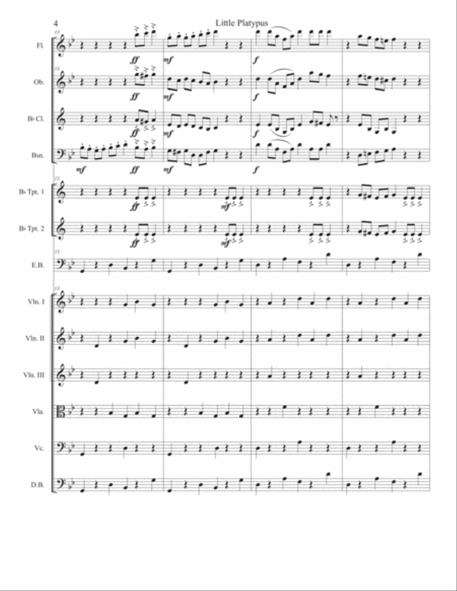 The Platypus Chamber Orchestra scores gallery preview page 4