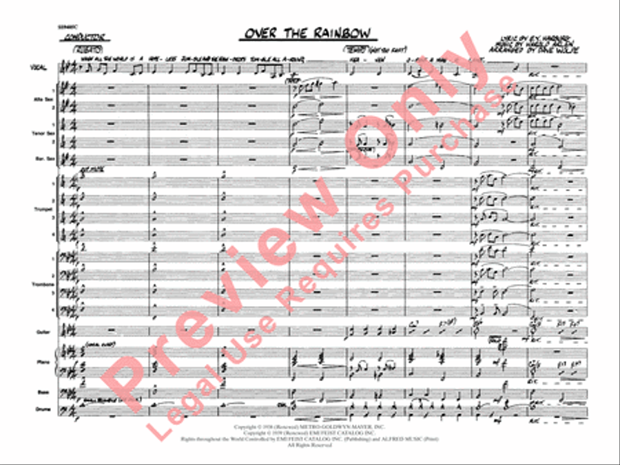 Over the Rainbow Jazz Ensemble scores gallery preview page 3