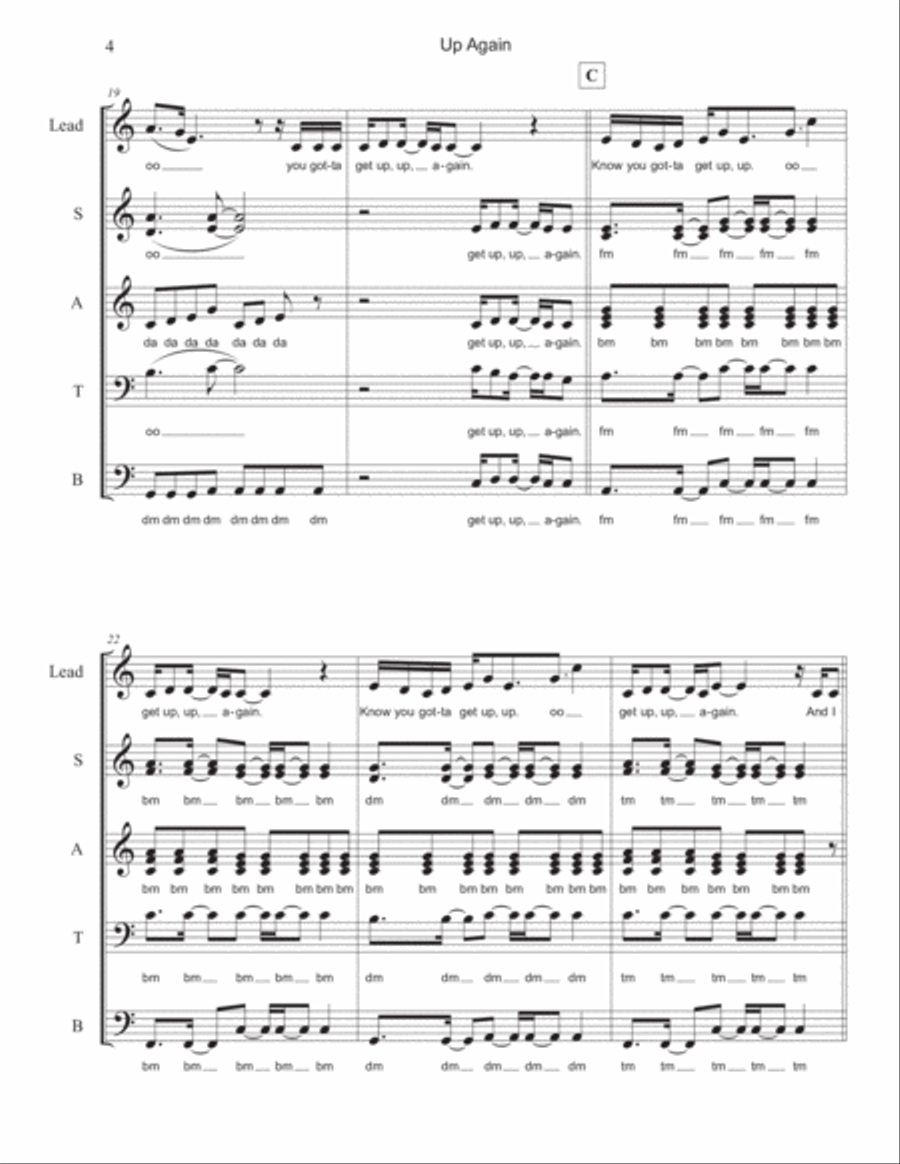 Up Again 4-Part scores gallery preview page 4