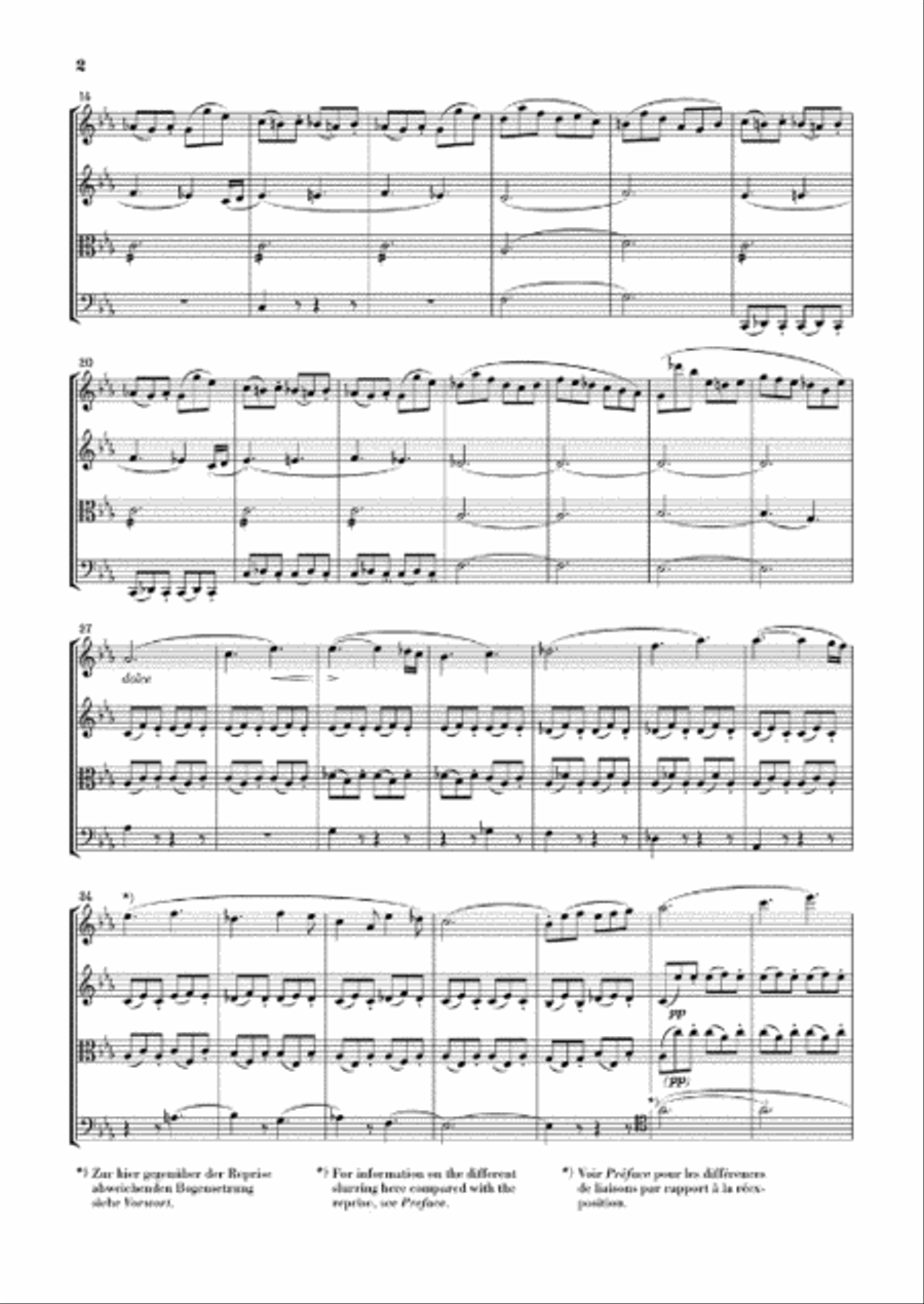String Quartet Movement (Quartettsatz) in C Minor, D. 703 String Quartet scores gallery preview page 3
