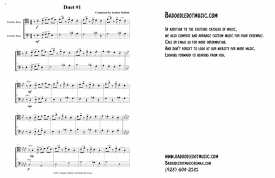 Jazz bass Duets book 3 in brass keys