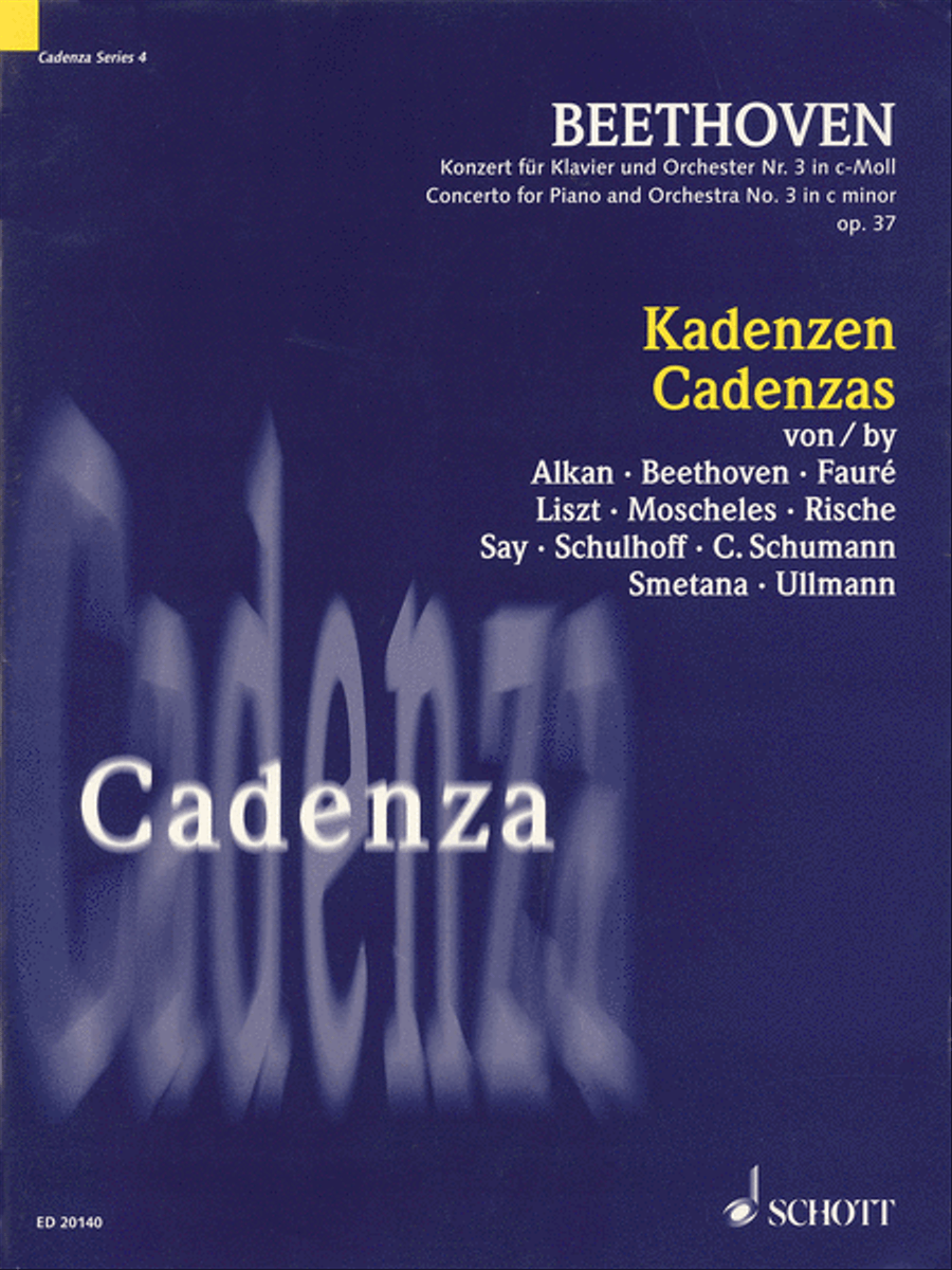 Cadenzas to Beethoven's Concerto for Piano and Orchestra No. 3, op. 37 Piano Solo scores gallery preview page 1