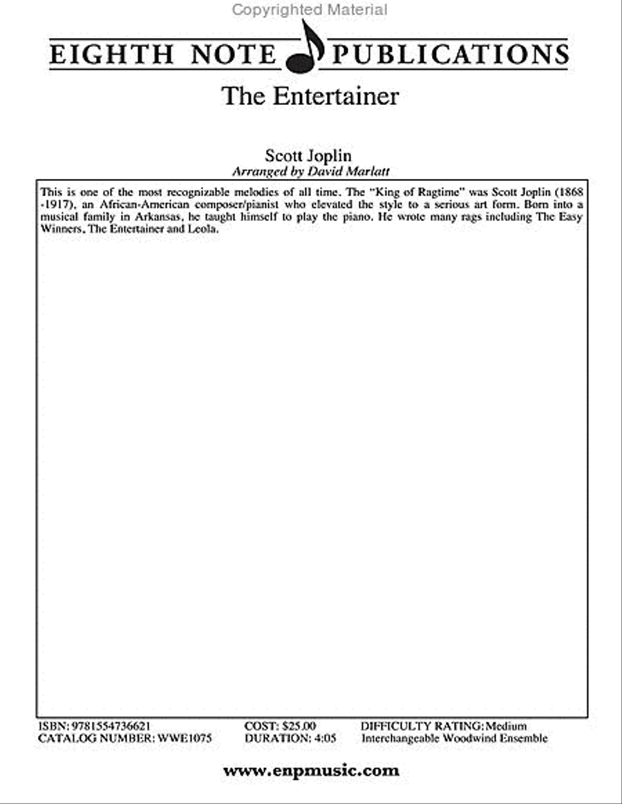 The Entertainer The Entertainer Woodwind Ensemble scores gallery preview page 2