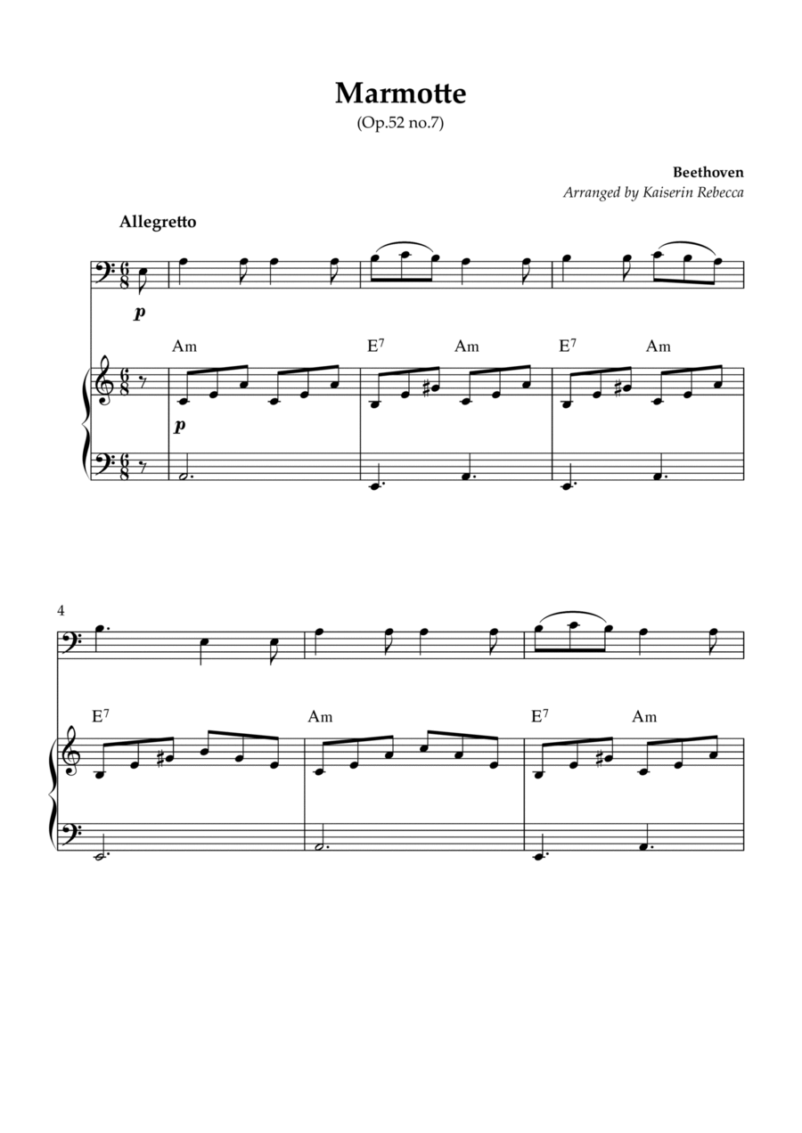 Book cover for Marmotte (Op.52 no.7)