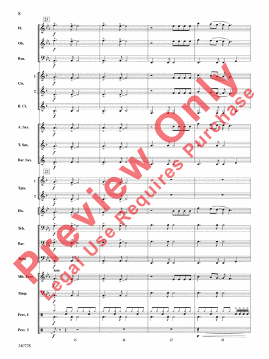 Don't Stop Believin' Concert Band scores gallery preview page 9