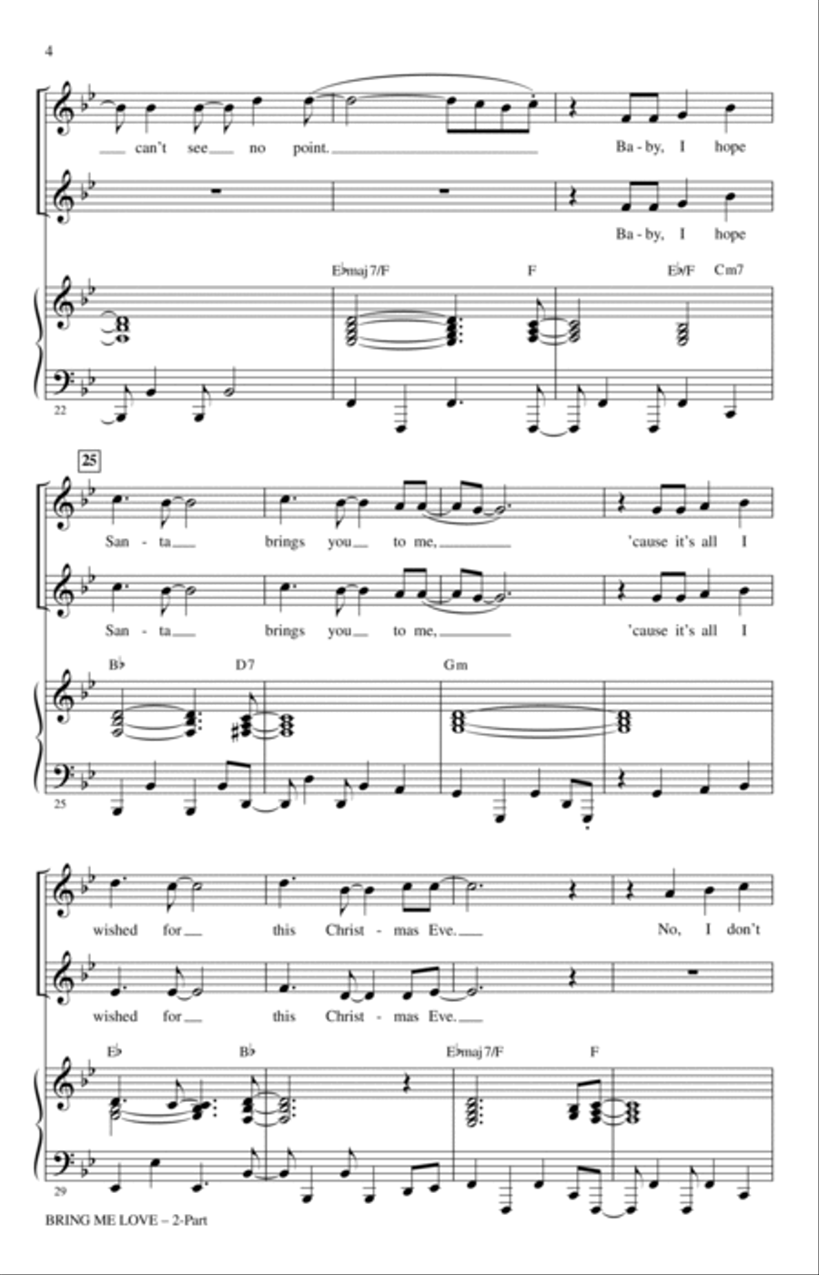 Bring Me Love (arr. Ed Lojeski) 2-Part scores gallery preview page 3