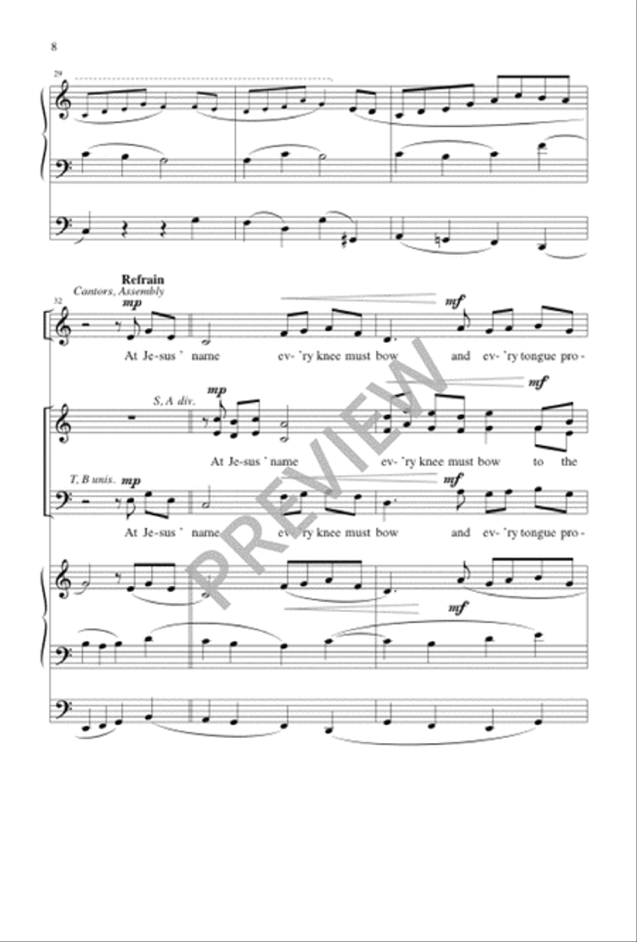 At Jesus' Name At Jesus' Name 4-Part scores gallery preview page 8