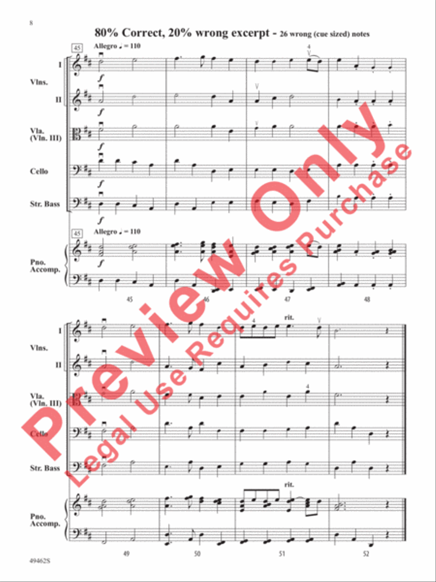 Percentage of Error String Orchestra scores gallery preview page 9