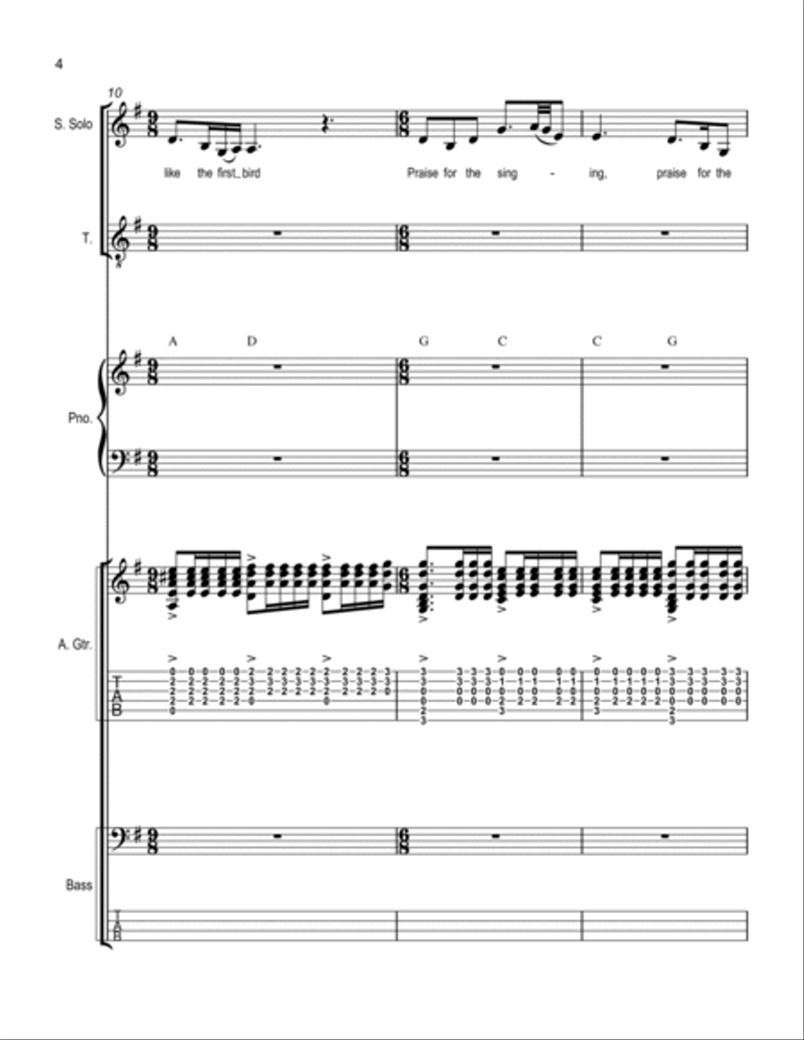 Morning Has Broken Choir scores gallery preview page 4