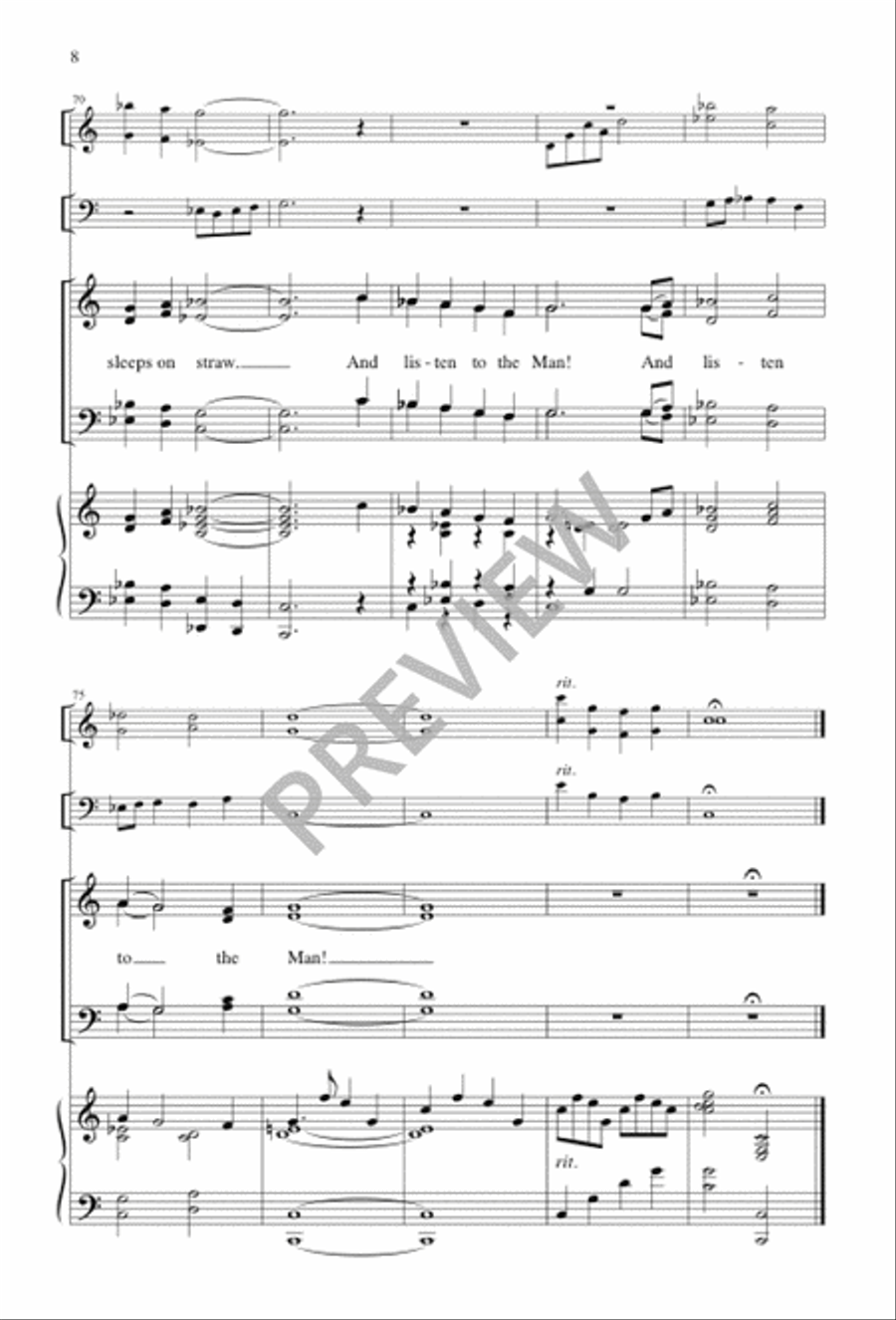The Word Is Born 4-Part scores gallery preview page 8