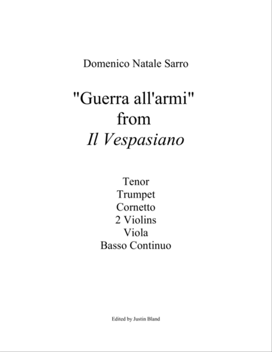 Guerra all'armi Guerra all'armi Small Ensemble scores gallery preview page 1