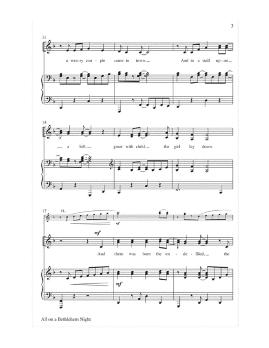 All on a Bethlehem Night 4-Part scores gallery preview page 4