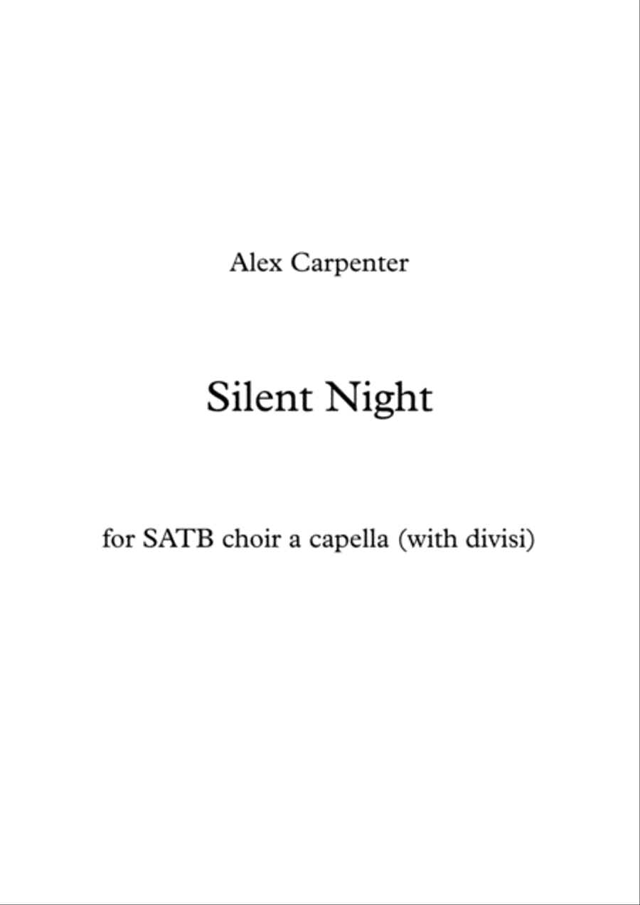 Silent Night 4-Part scores gallery preview page 1