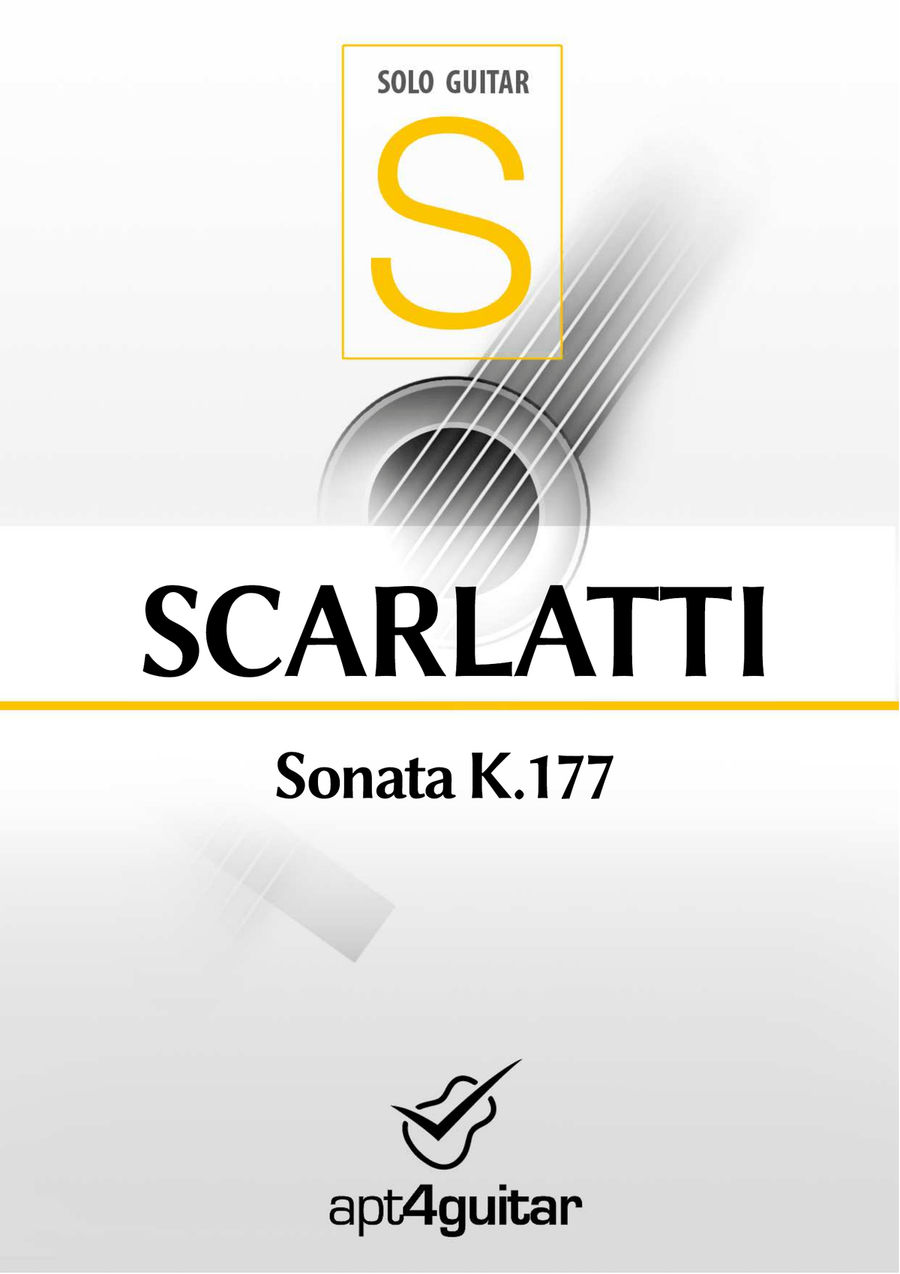 Sonata K.177 Classical Guitar scores gallery preview page 1