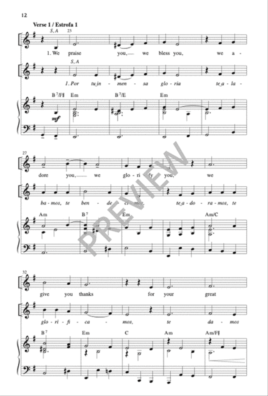 Mass of the Sun of Justice / Misa Sol de Justicia 4-Part scores gallery preview page 13